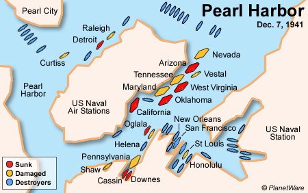 Hawaiian Islands Map Pearl Harbor