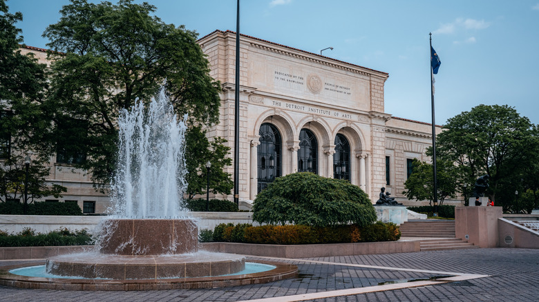 The exterior of the Detroit Institute of Arts in Detroit, Michigan