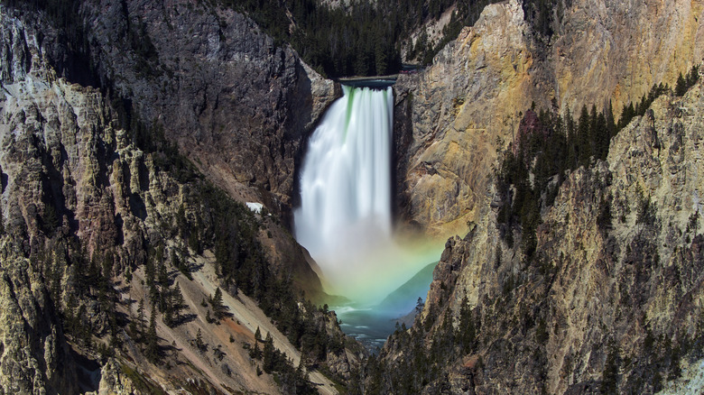 The Lower Falls of the Yellowstone River in Yellowstone National Park