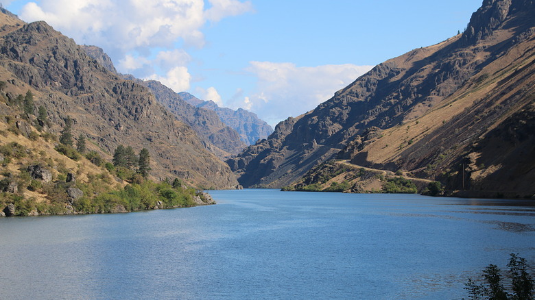 Hells Canyon where the Snake River flows through Oregon and Idaho