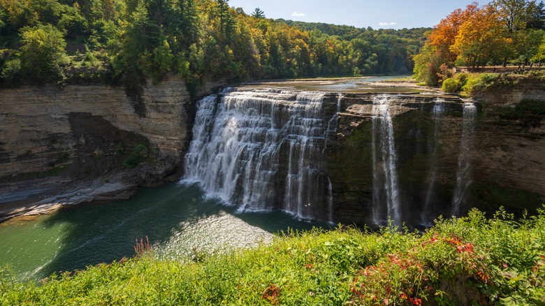A waterfall on the Genesee River at Letchworth State Park
