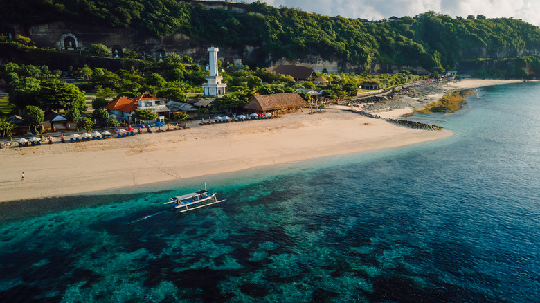 Aerial view of Pandawa Beach in Bali