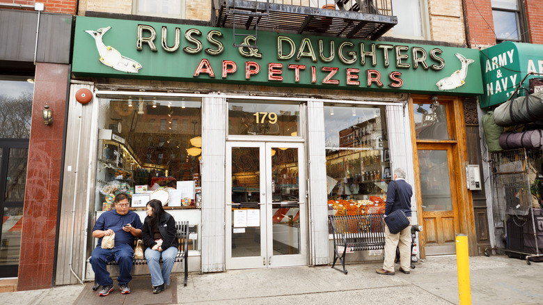 People outside Russ & Daughters