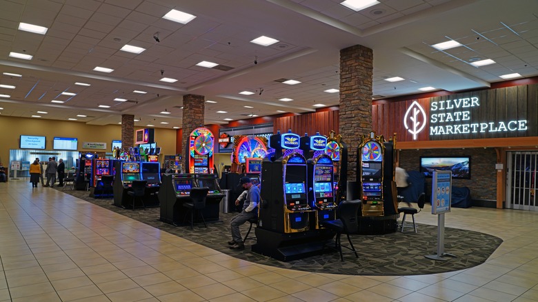 Electronic slot machines inside of Reno-Tahoe International Airport