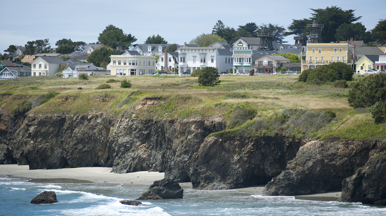 Mendocino and the rocky coastline of California