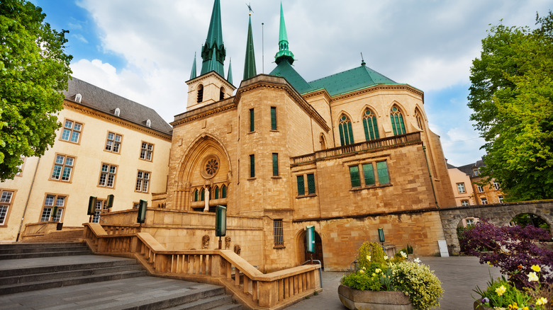 View of Notre-Dame Cathedral from its inner court