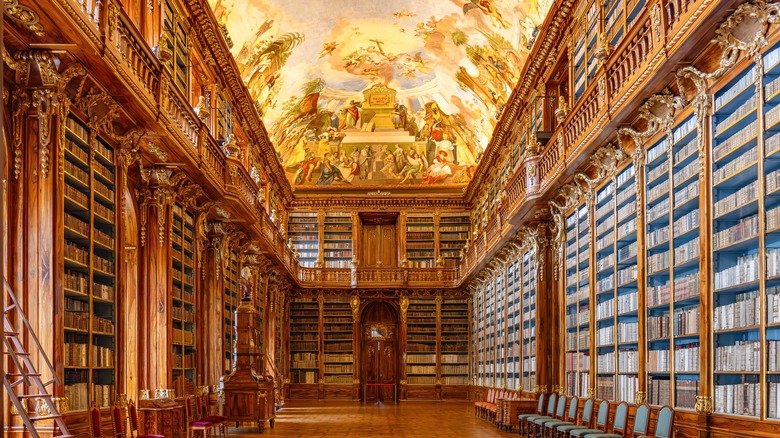 Ornate Strahov Library in the Strahov Monastery, Prague, Czechia
