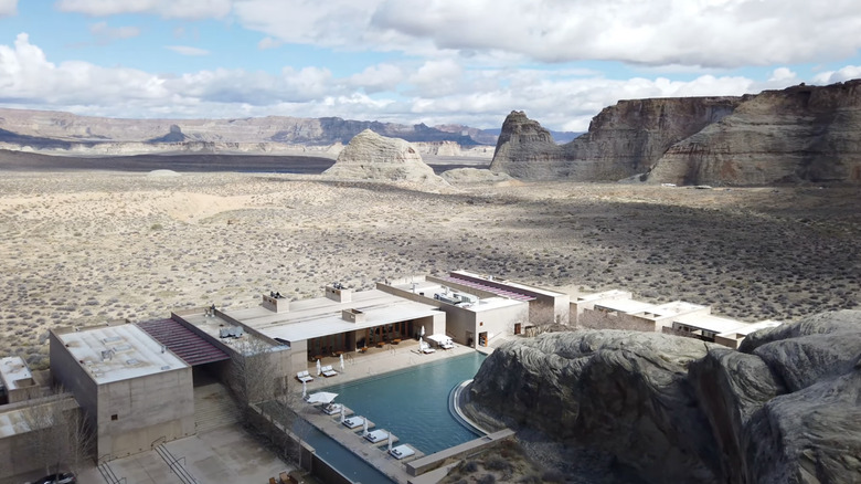 An overview of Amangiri in the Southern Utah desert