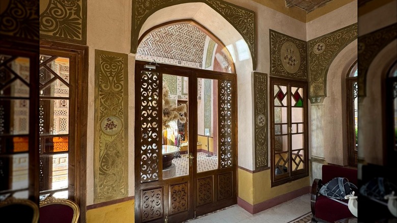 The interior of Hotel Al Moudira in Luxor, Egypt