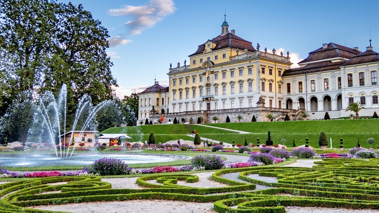 Ludwigsburg Palace and its formal gardens in Germany