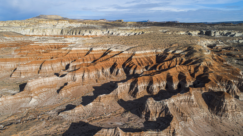aerial view of canyons near Kanab