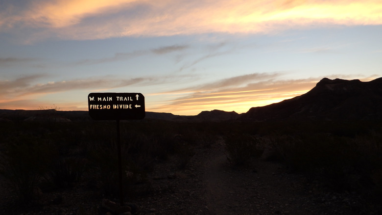 A sunset at Big Bend Ranch State Park in Texas