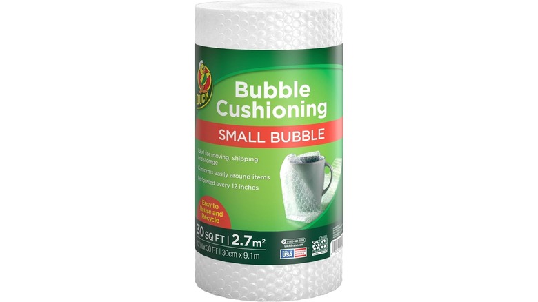 Roll of pre-perforated bubble wrap from Amazon