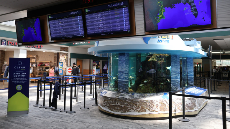The security checkpoint at SRQ Sarasota-Bradenton International Airport