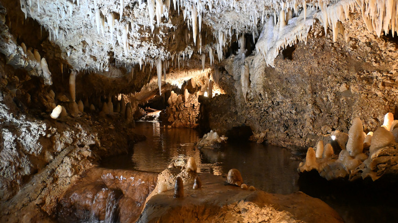 Welchman's Hall inside of Harrison's Cave in Barbados