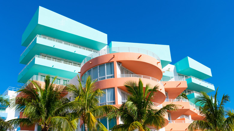 Colorful Art Deco architecture in Miami Beach, Florida