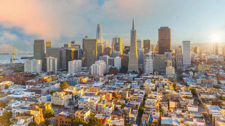 A beautiful skyline overview of San Francisco, California