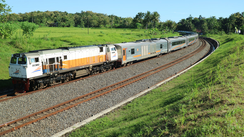 the Argo Wilis traveling between Bandung and Solo (Surakarta)