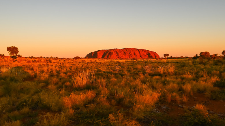 The sun sets over Uluru-Kata Tjuta National Park