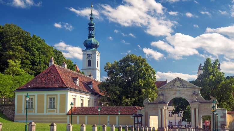 Heiligenkreuz Abbey, a Cistercian monastery in the village of Heiligenkreuz, located in the southern part of the Vienna woods, Lower Austria, Austria
