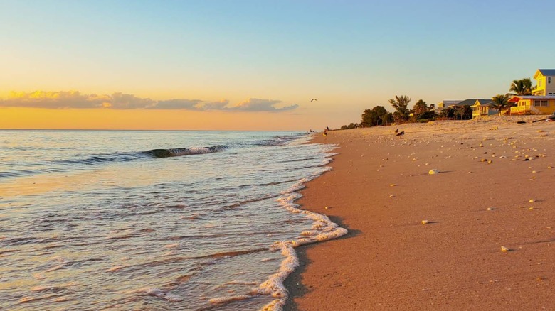 Sunset on the beach on Manasota Key, Florida