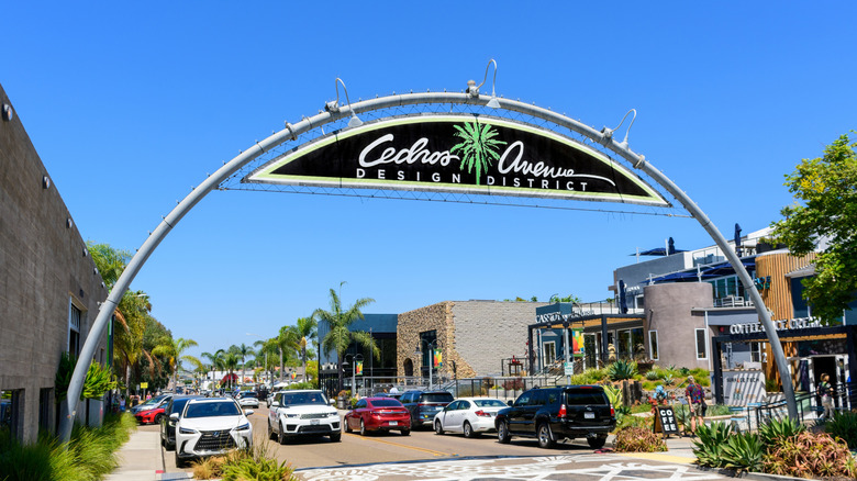 Entrance sign for the Cedros Avenue Design District