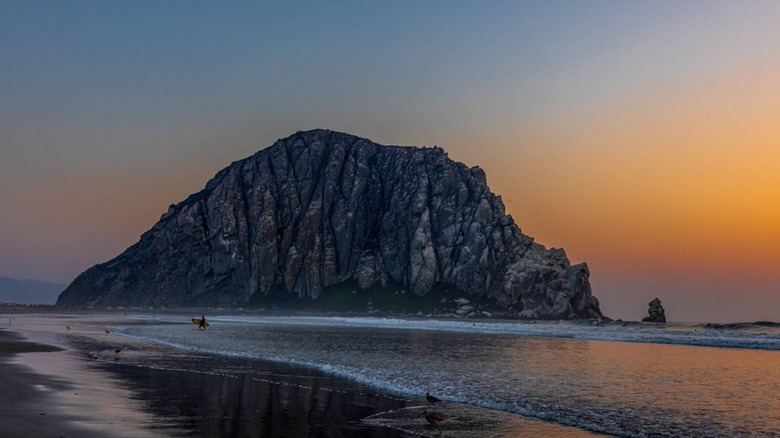 Morro Rock at sunset