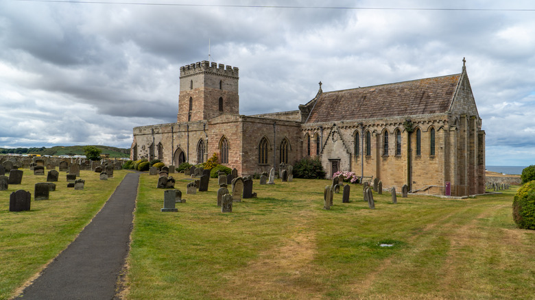 St. Aidan's Church and graveyard in Bamburgh
