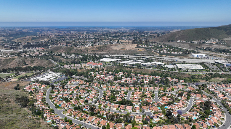 Aerial view of Poway, California