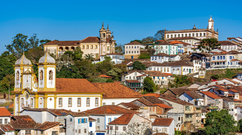 A hilltop view of Ouro Preto, Minas Gerais