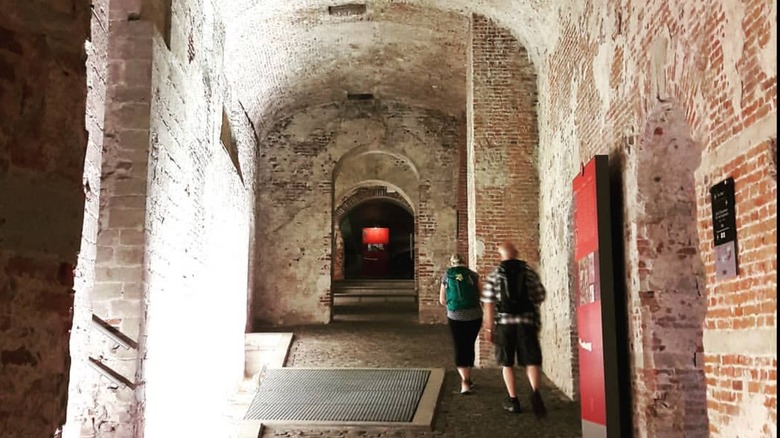 The interior of the ruins of Coudenberg Palace