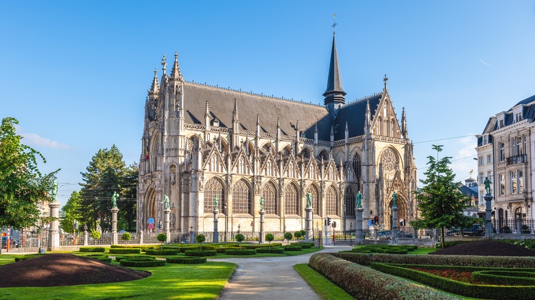 The exterior of Notre-Dame du Sablon, Brussels