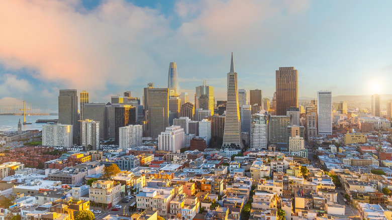 A scenic view of San Fransico's skyline