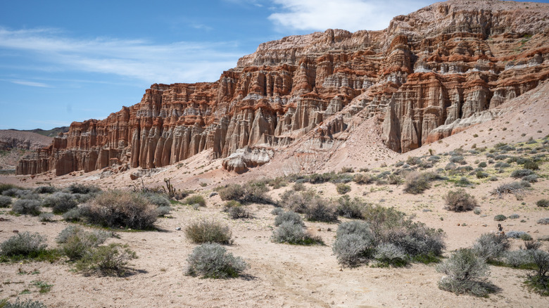 Colorful cliffs in Red Rock Canyon State Park in California