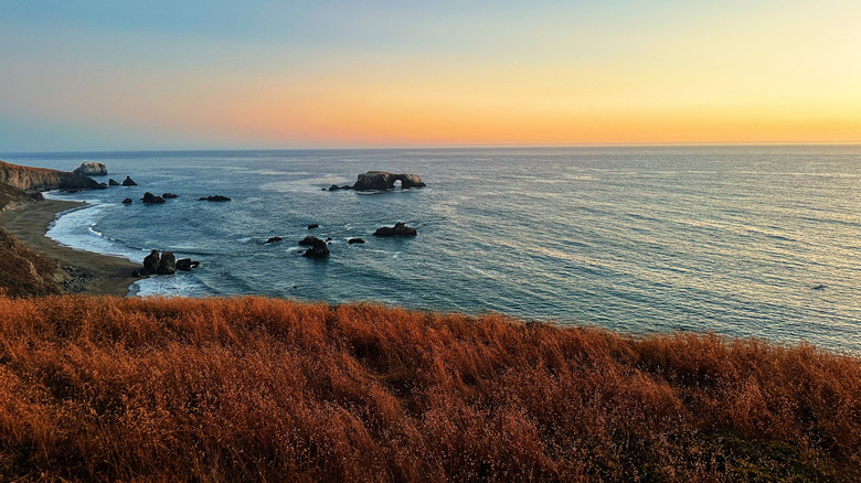 sunset view at Sonoma California beach