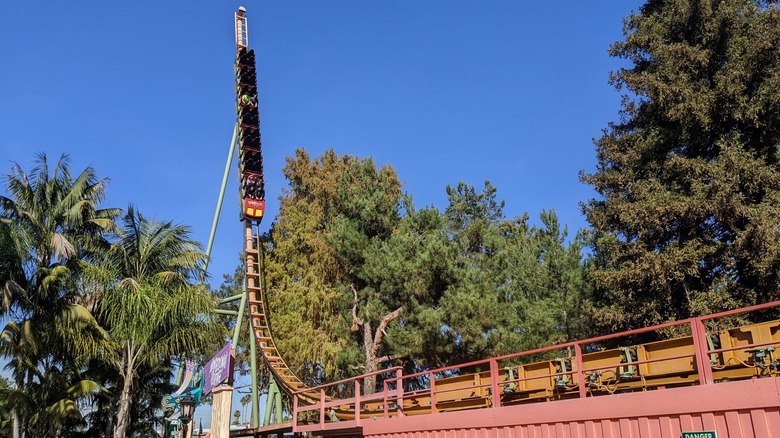Montezooma roller coaster ride at Knott's Berry Farm in 2022