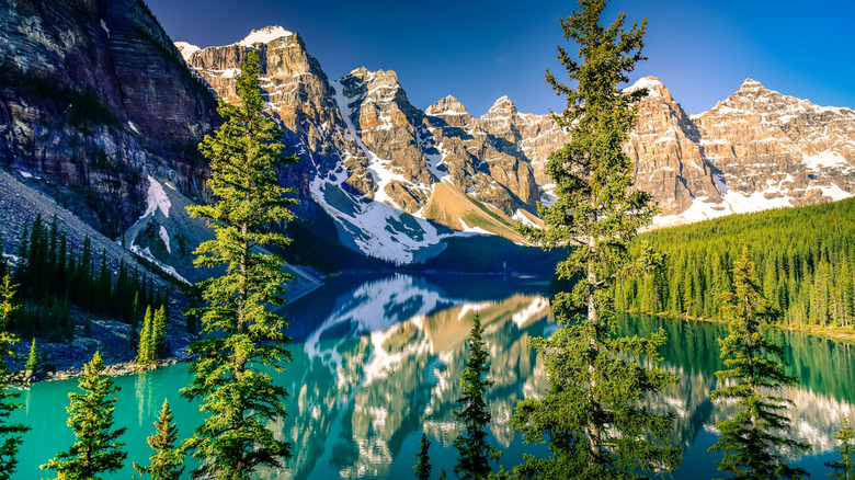 Mountains and lake in Banff National Park