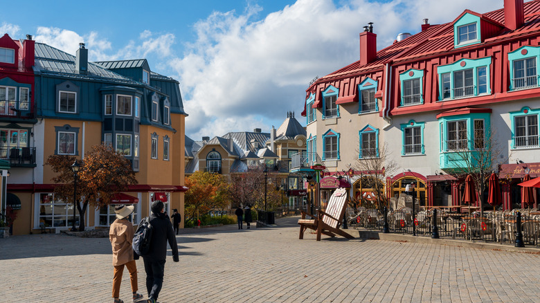 Pedestrian Village at Mont Tremblant National Park, Canada