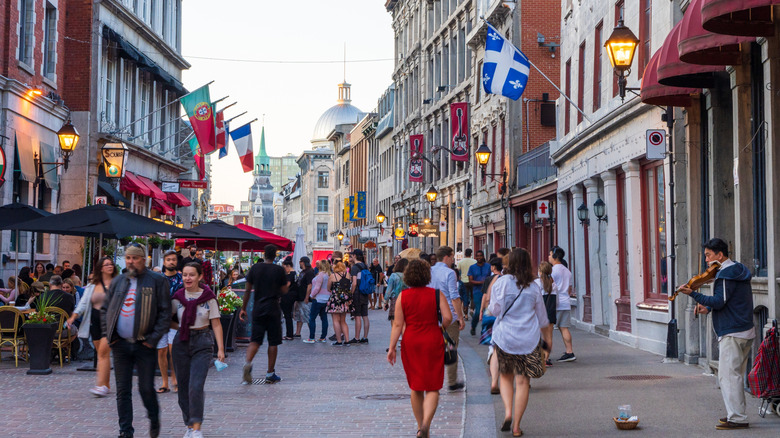 The streets of Old town Montreal
