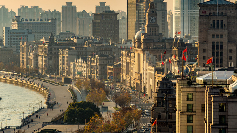 The Bund in Shanghai at sunrise