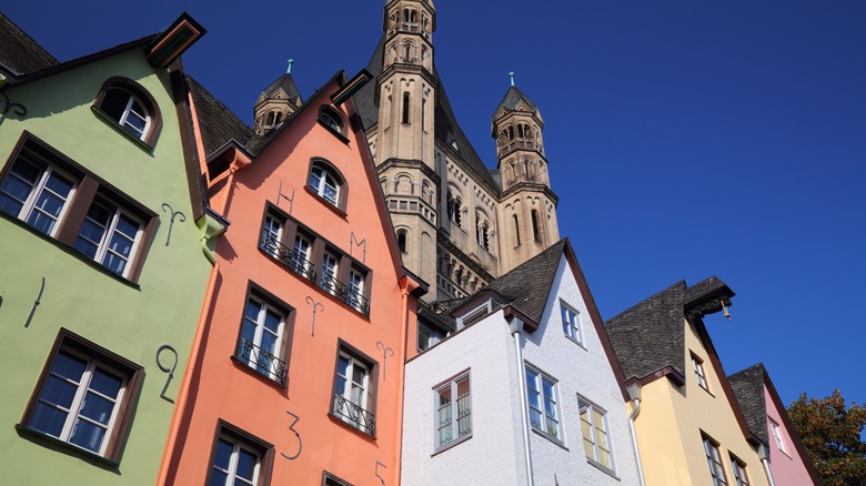 Colorful buildings in Cologne's Old Town