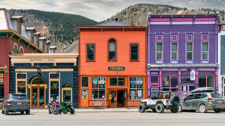 Historic buildings in downtown Silverton, Colorado