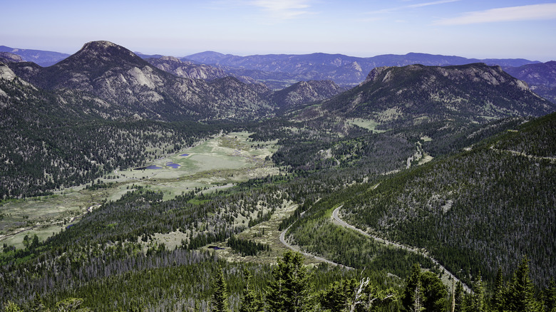An overlook from Trail Ridge Road in Rocky Mountain National Park