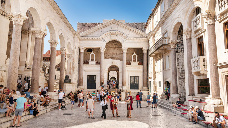 People walking around in Diocletian's Palace