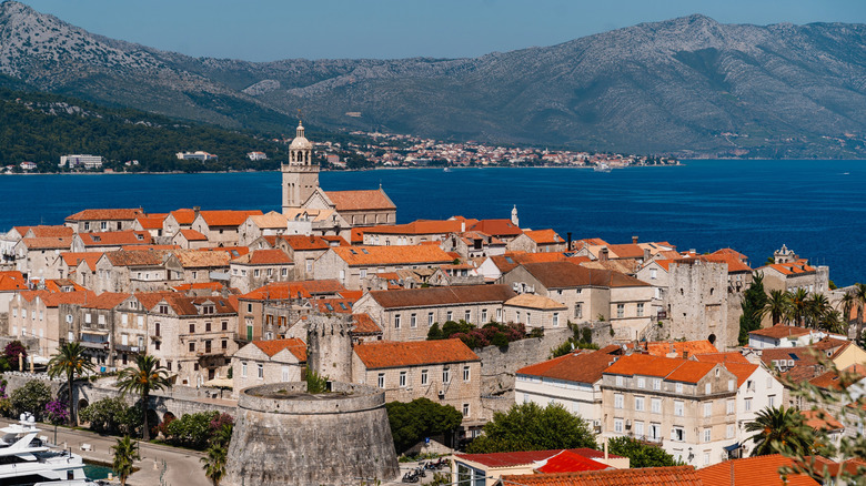 Aerial view of Korcula