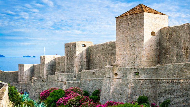 View of the walls surrounding Dubrovnik