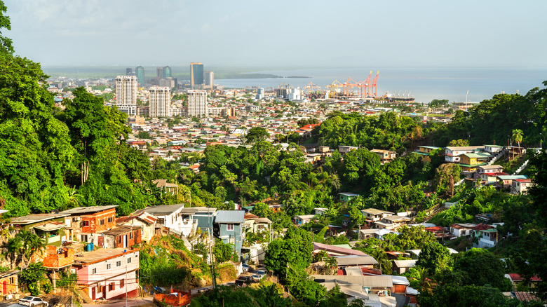 The Port of Spain skyline in Trinidad and Tobago