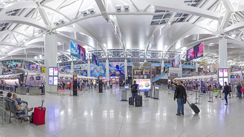Terminal 4 check-in area at JFK airport