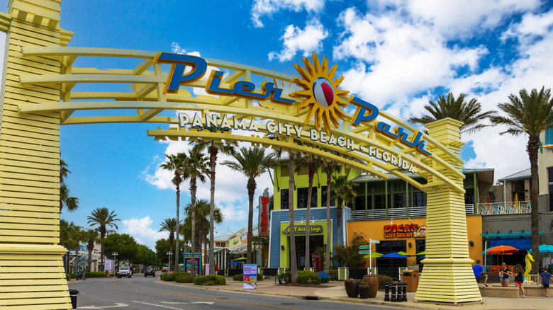 The sign for Pier Park in Panama City Beach