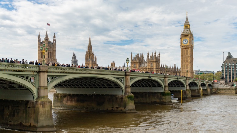 Three friends in front of Big Ben